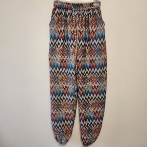 Colorful Zigzag Lightweight Boho Joggers